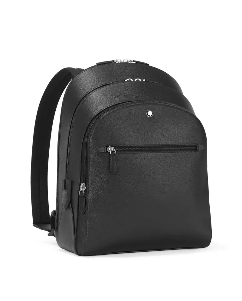 Montblanc Sartorial Medium Backpack 3 Compartments in Black Leather