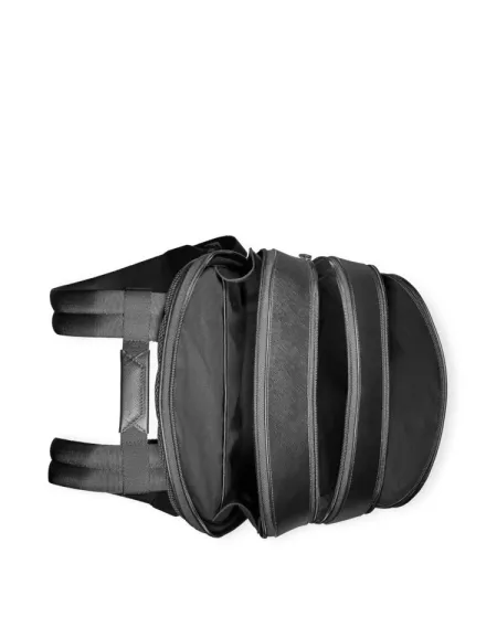 Zaino Medio Montblanc Sartorial 3 Scomparti in Pelle Nero