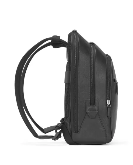 Sac à Dos Moyen Montblanc Sartorial 3 Compartiments en Cuir Noir