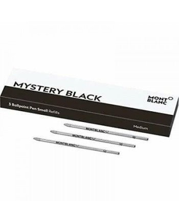 3 Petites Recharges Montblanc pour Stylo Bille Mystery Noir