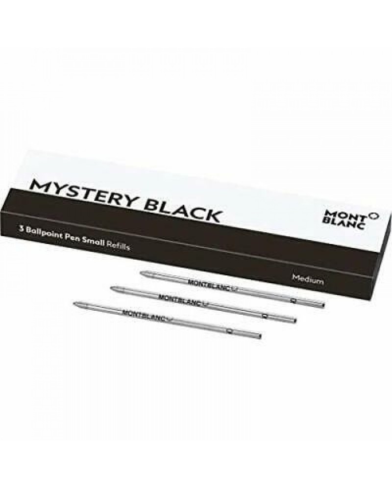 3 Petites Recharges Montblanc pour Stylo Bille Mystery Noir