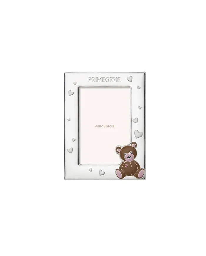 Monture Le Bebé Primegioie en argent PVD avec ours en peluche rose