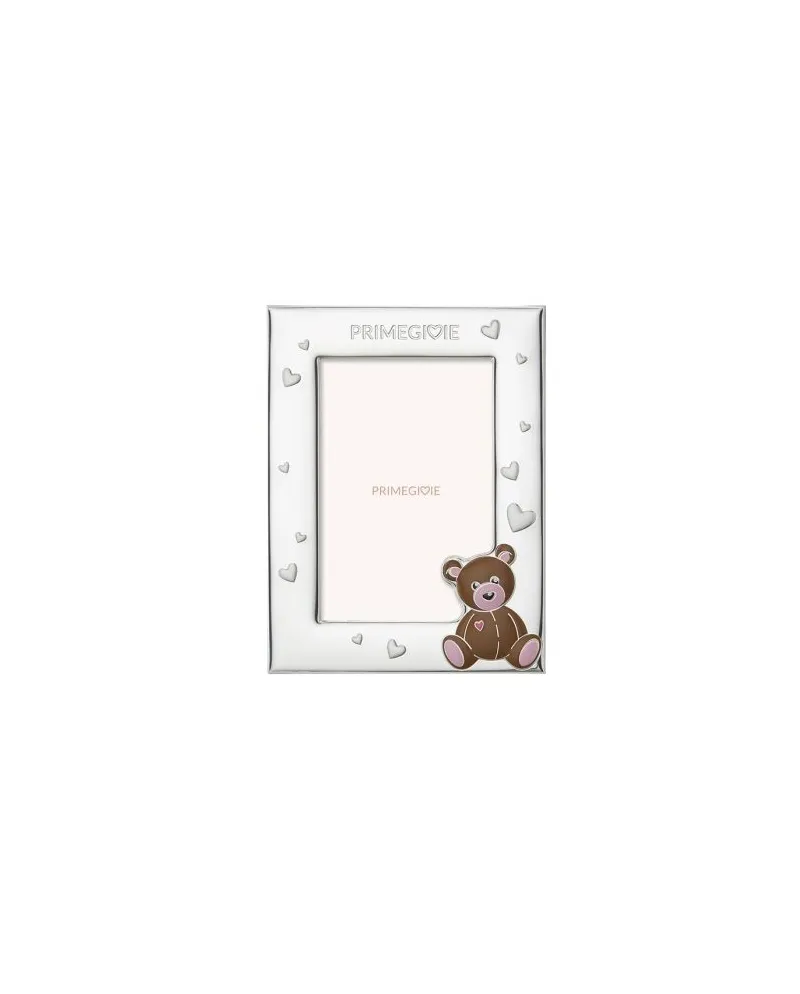 Monture Le Bebé Primegioie en argent PVD avec ours en peluche rose