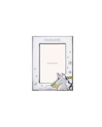 Le Bebé Primegioie frame in PVD Silver with Unicorn