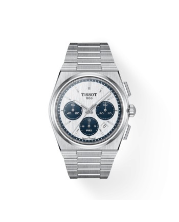 Tissot PRX Chronograph with White Dial and Steel Bracelet