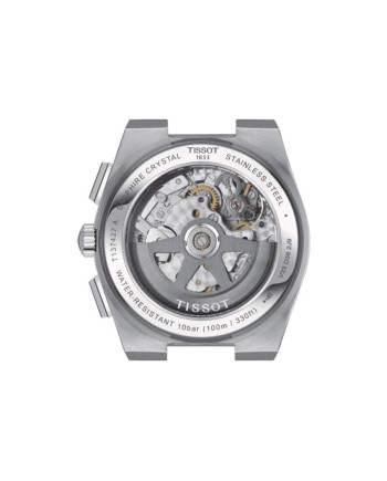 Chronographe Tissot PRX avec cadran blanc et bracelet en acier