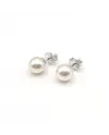 Boucles d'oreilles Blue Lagoon By Mikimoto avec perles 8,0 x 8,5 mm et or blanc