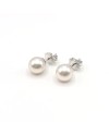 Boucles d'Oreilles Mikimoto avec Perles AA 6.0 x 6.5 mm et Or Blanc