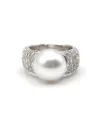 Bague Mikimoto en Or Blanc avec Perle et Diamants