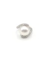 Mikimoto Ring in White Gold with Pearl and Diamonds