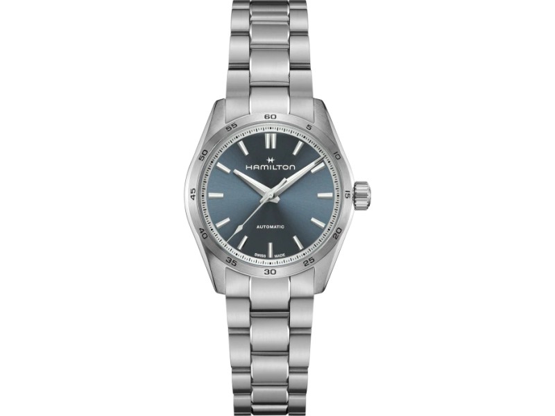 Hamilton Jazzmaster Performer Auto Watch with Blue Dial and Steel Bracelet