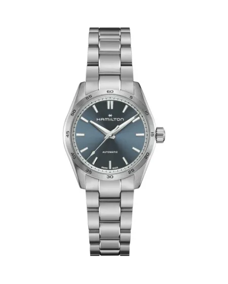 Hamilton Jazzmaster Performer Auto Watch with Blue Dial and Steel Bracelet