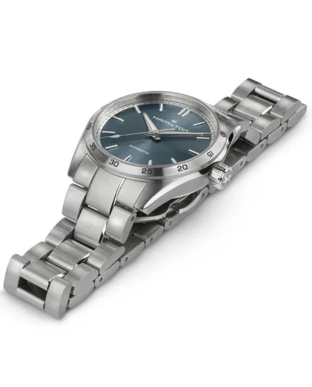 Orologio Hamilton Jazzmaster Performer Auto con Quadrante Blu e Cinturino in Acciaio
