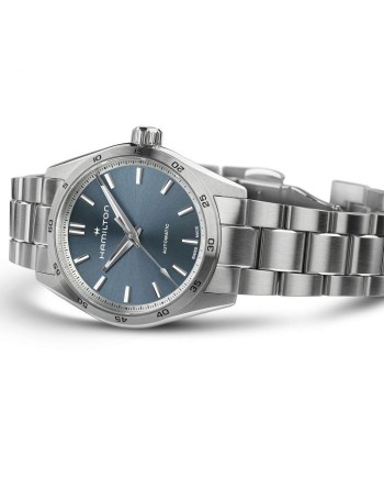 Orologio Hamilton Jazzmaster Performer Auto con Quadrante Blu e Cinturino in Acciaio