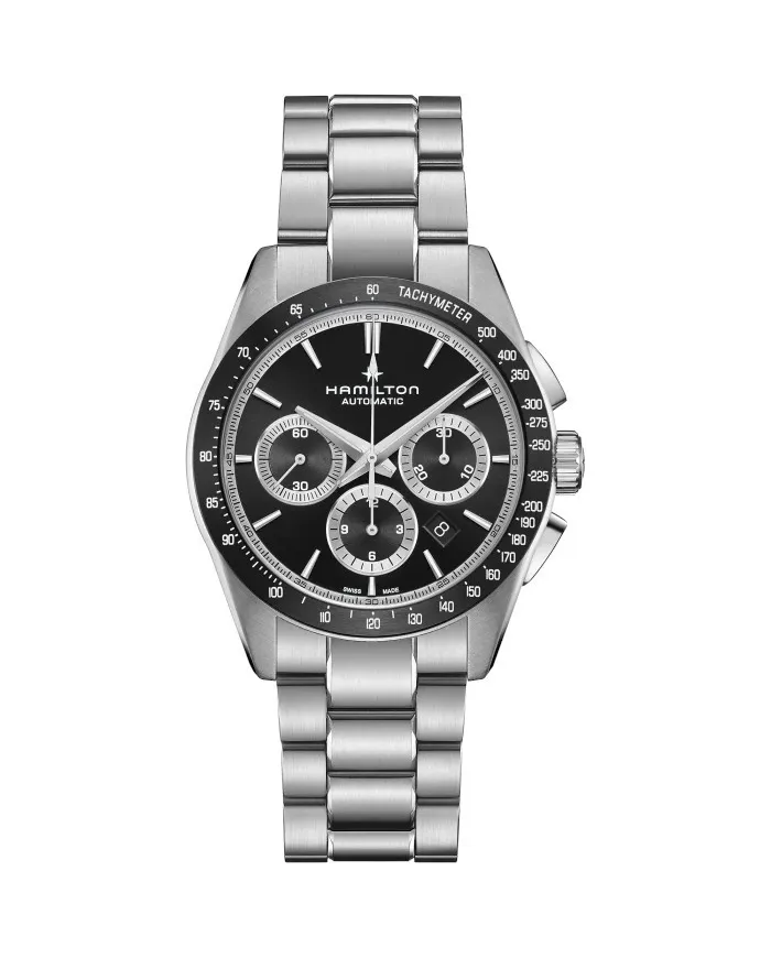 Hamilton Jazzmaster Performer Auto Chronograph with Black Dial and Steel Bracelet