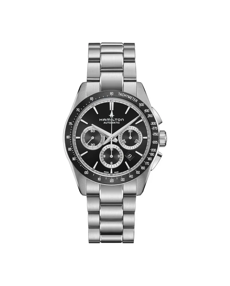Hamilton Jazzmaster Performer Auto Chronograph with Black Dial and Steel Bracelet