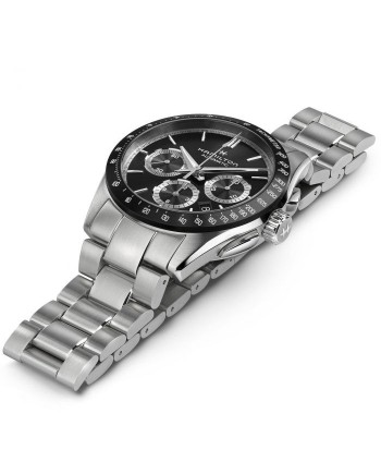 Hamilton Jazzmaster Performer Auto Chronograph with Black Dial and Steel Bracelet