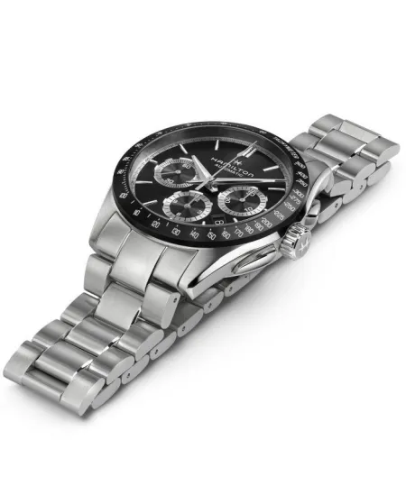 Hamilton Jazzmaster Performer Auto Chronograph with Black Dial and Steel Bracelet