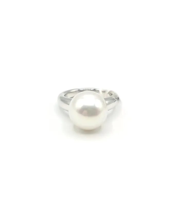 Bague Mikimoto en or blanc avec perle