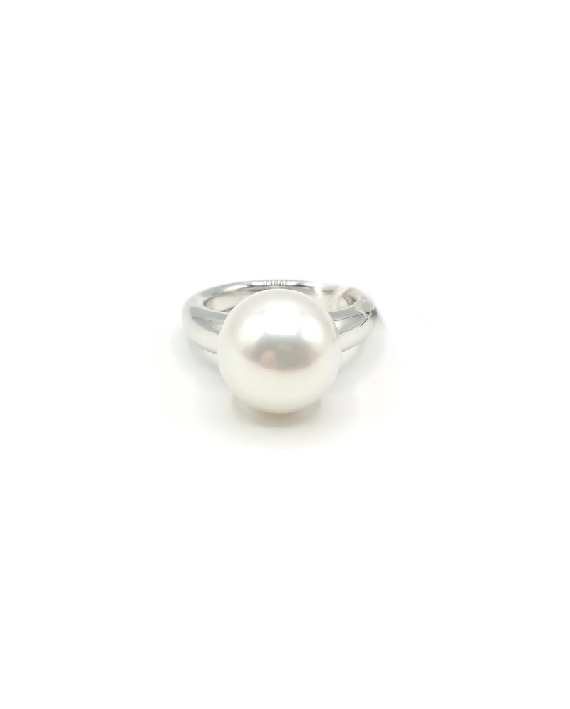 Anello Mikimoto in Oro Bianco con Perla