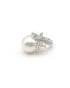 Bague Mikimoto en Or Blanc avec Perle et Diamants