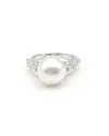 Bague Mikimoto en Or Blanc avec Perle et Diamants