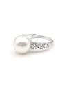 Bague Mikimoto en Or Blanc avec Perle et Diamants