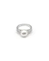 Anello Mikimoto in Oro Bianco con Perla e Diamanti