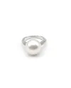 Bague Mikimoto en Or Blanc avec Perle et Diamants