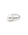 Bague Mikimoto en Or Blanc avec Perle et Diamants