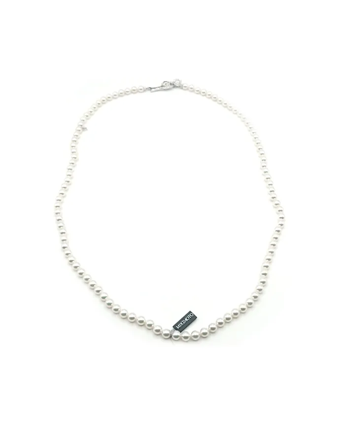Collana Mikimoto con Perle, Diamanti e Oro Bianco
