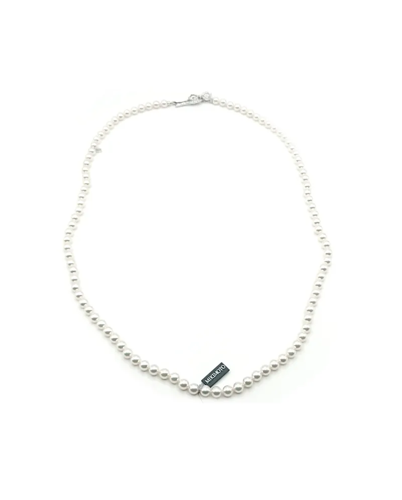 Mikimoto Necklace with Pearls, Diamonds and White Gold