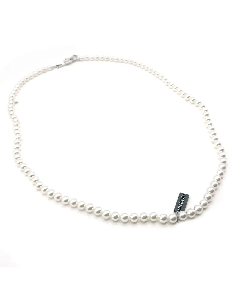 Collana Con Ciondolo Di Perle Akoya Naturali Rosa/bianco - 7-8 Mm - Lunghezza 18 Pollici