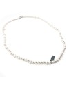Collier Mikimoto avec Perles, Diamants et Or Blanc