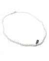 Collier Mikimoto avec Perles, Diamants et Or Blanc