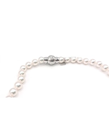 Collier Mikimoto avec Perles et Or Blanc