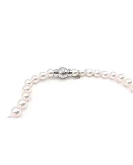 Collana Mikimoto con Perle e Oro Bianco