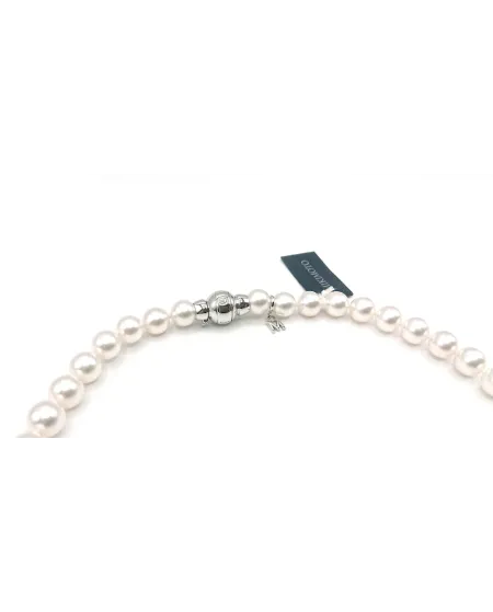 Collier Mikimoto avec Perles et Or Blanc