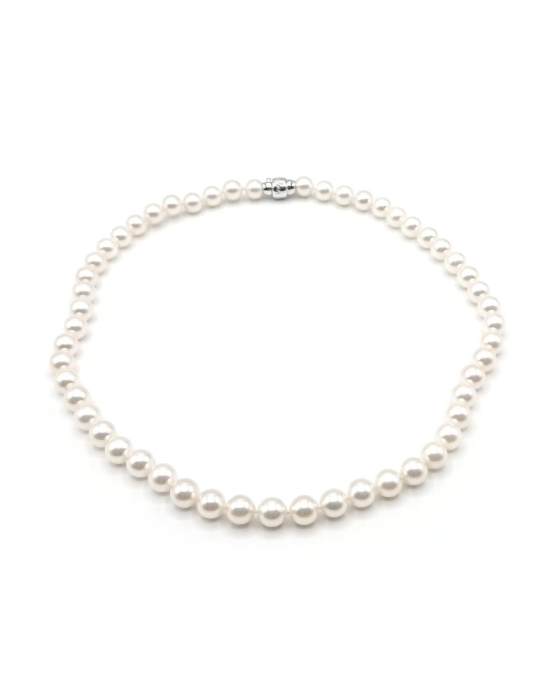 Collier Mikimoto avec Perles et Or Blanc