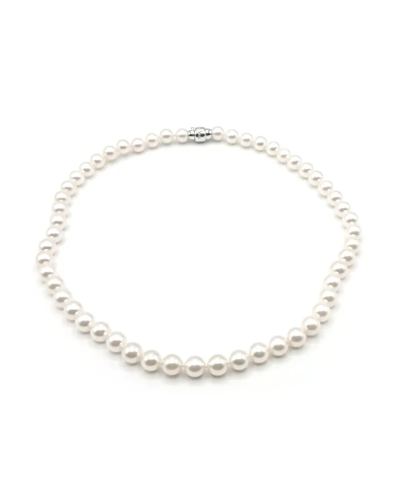 Collier Mikimoto avec Perles et Or Blanc