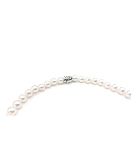 Collier Mikimoto avec Perles et Or Blanc