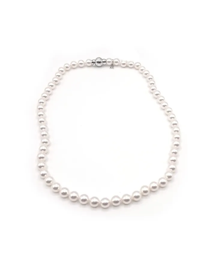 Collana Mikimoto con Perle e Oro Bianco