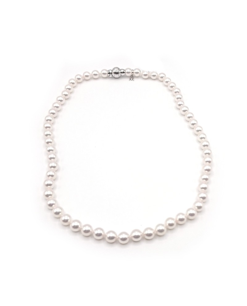 Collana Mikimoto con Perle e Oro Bianco