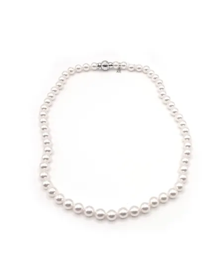 Collier Mikimoto avec Perles et Or Blanc