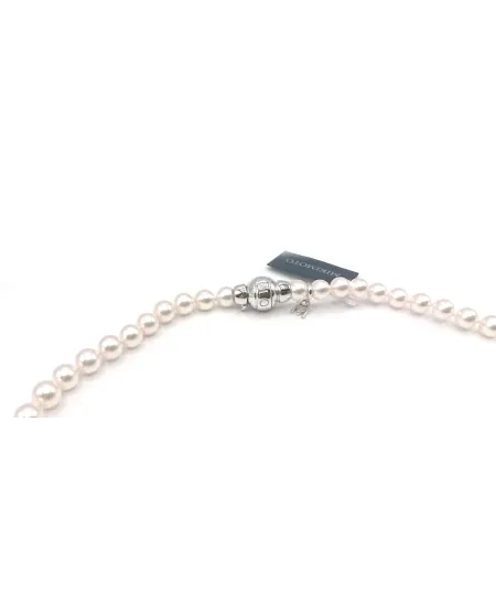 Collana Mikimoto con Perle e Oro Bianco