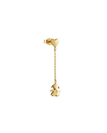 Le Bebé Les Petits Single Earring in Yellow Gold with Baby, Heart and Diamond