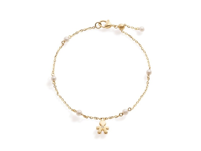 Le Bebé Bracelet in Yellow Gold with Baby, Pearls and Diamond