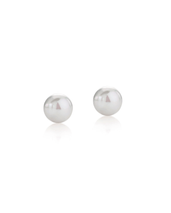 Boucles d'Oreilles Le Lune Classic Coscia avec Perles 4.5/5 mm et Or Blanc
