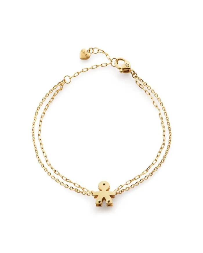 Bracelet Le Bebé I Mini en Or Jaune avec Bébé Garçon et Diamant