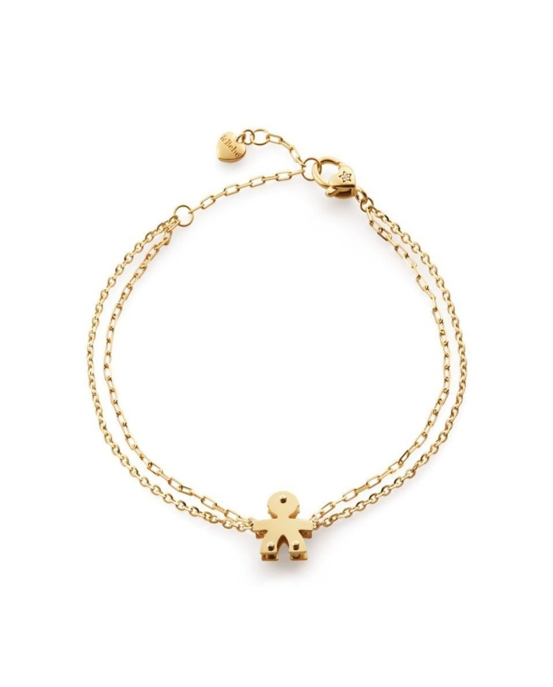 Bracelet Le Bebé I Mini en Or Jaune avec Bébé Garçon et Diamant